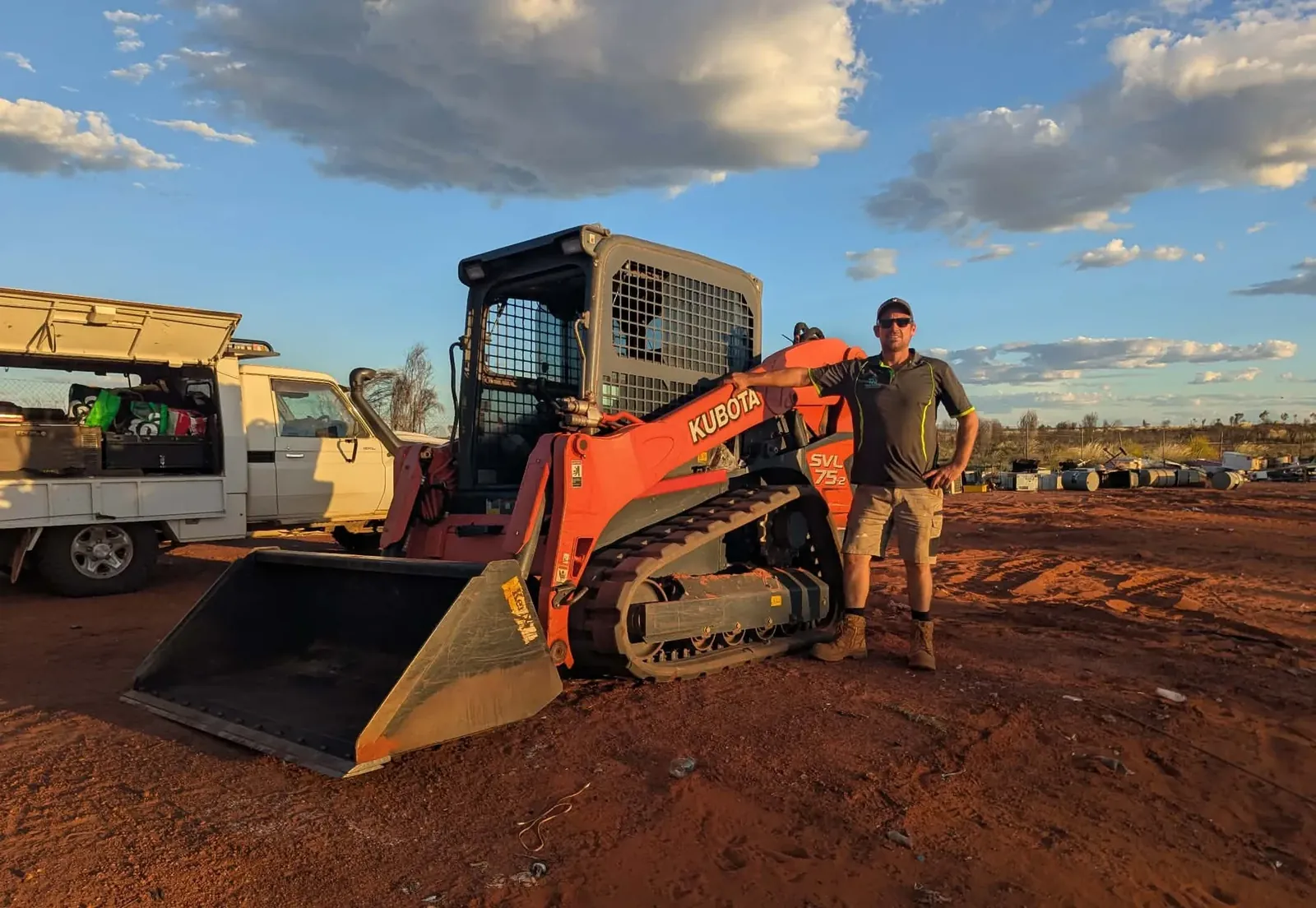 Kim & the Kubota, golden hour