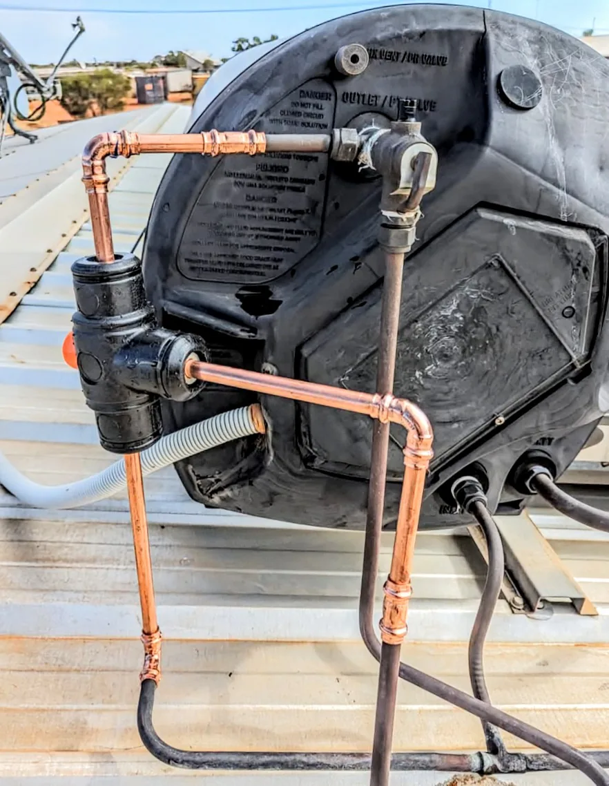 Rooftop hot-water & copper